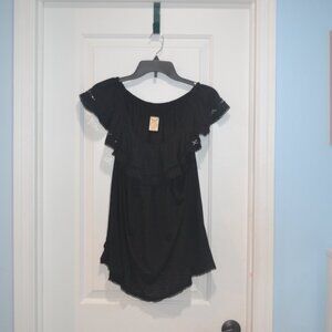 Pre-owned Faded Glory Off the shoulder top, Black size XL